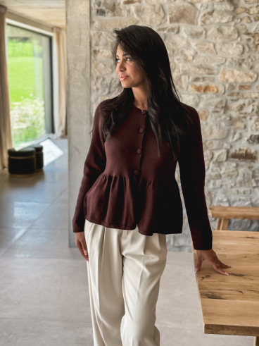 Gilet Amandine - Chocolat