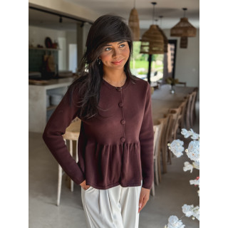 Gilet Amandine - Chocolat