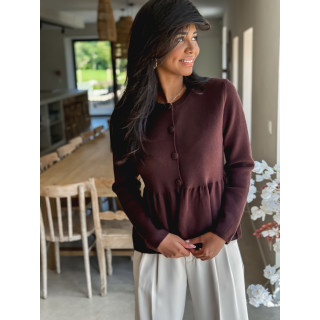 Gilet Amandine - Chocolat