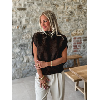 Pull sans manches Florianne - Chocolat
