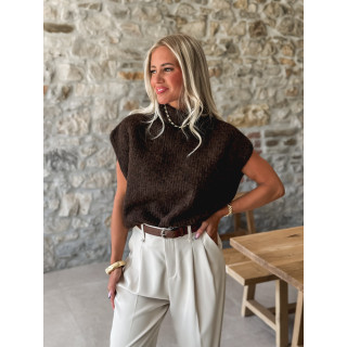 Pull sans manches Florianne - Chocolat