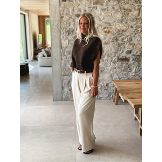 Pull sans manches Florianne - Chocolat
