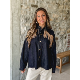 Veste en jeans Hanola - Bleu foncé