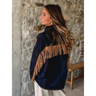 Veste en jeans Hanola - Bleu foncé