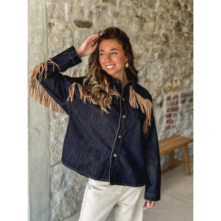 Veste en jeans Hanola - Bleu foncé