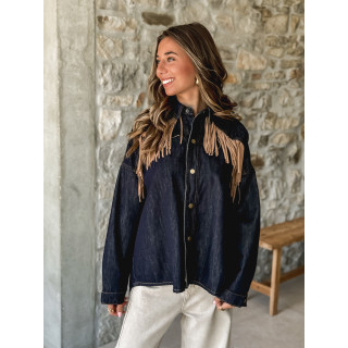 Veste en jeans Hanola - Bleu foncé