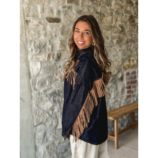 Veste en jeans Hanola - Bleu foncé