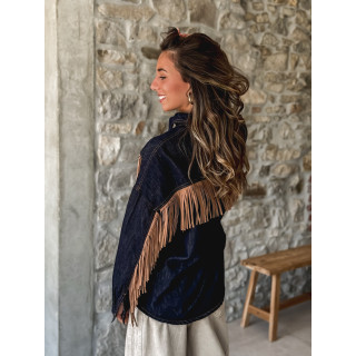 Veste en jeans Hanola - Bleu foncé