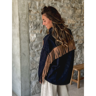 Veste en jeans Hanola - Bleu foncé