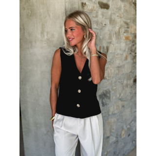 Gilet sans manches Nora - Noir