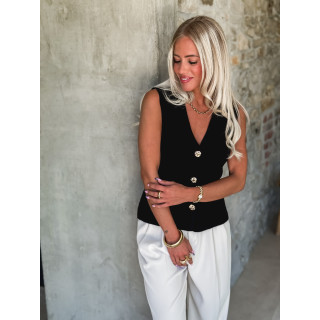 Gilet sans manches Nora - Noir