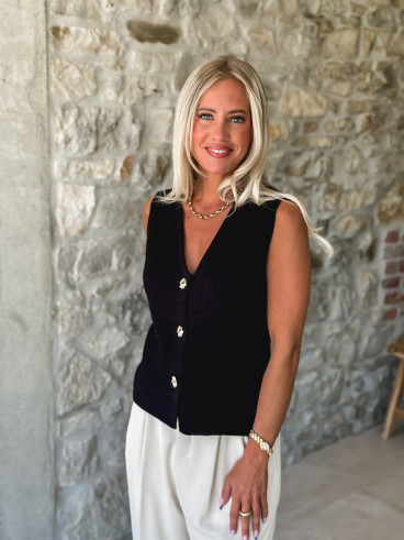 Gilet sans manches Nora - Noir