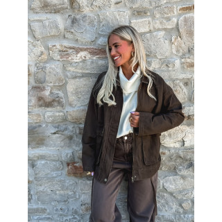 Veste en jeans Québec - Chocolat