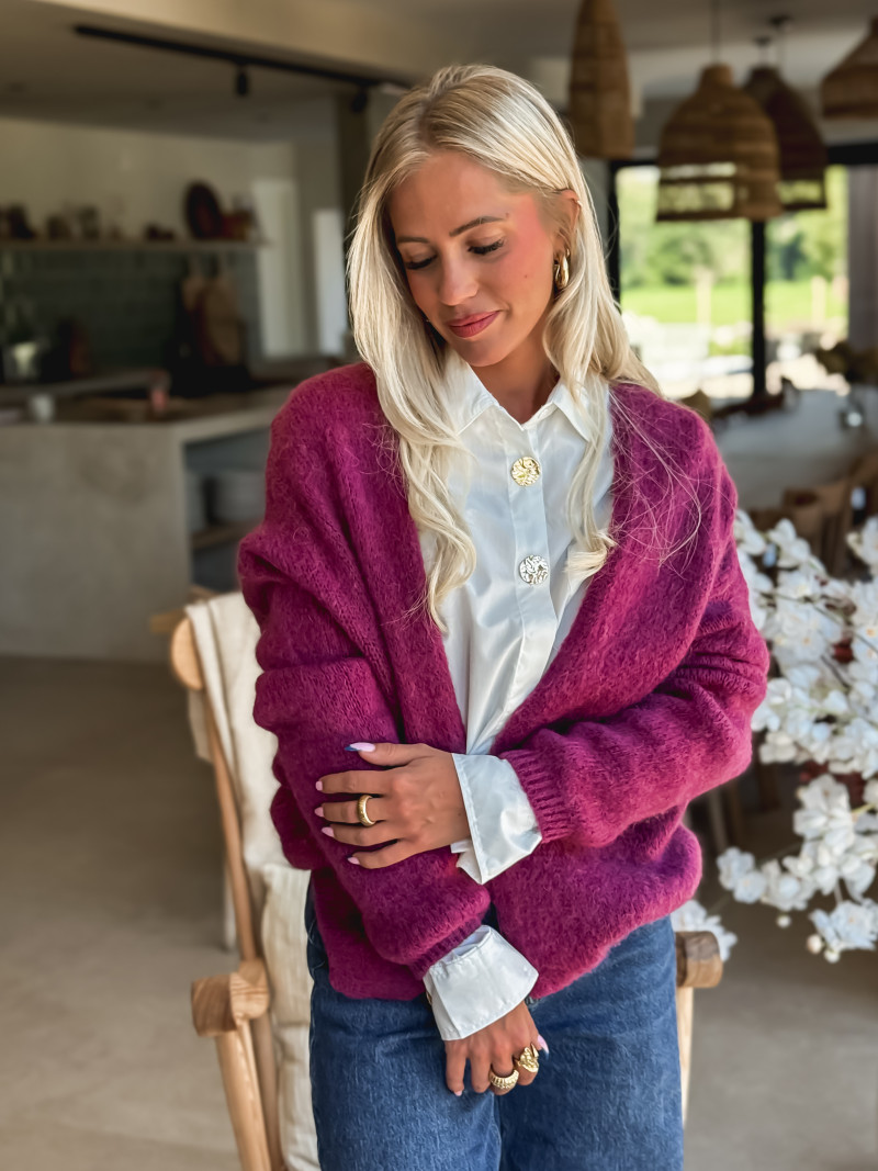 Gilet Dalia - Aubergine