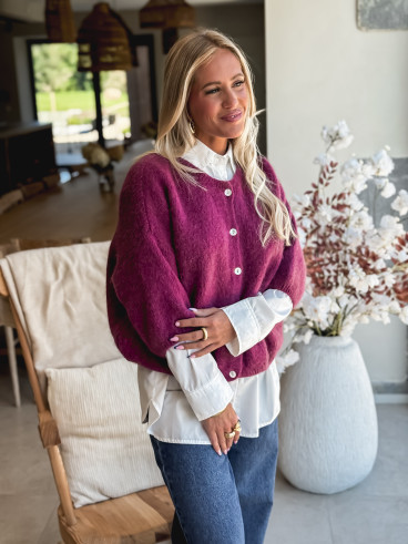 Gilet Danelie - Aubergine