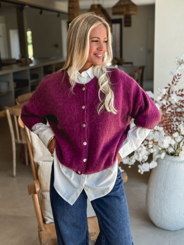 Gilet Danelie - Aubergine