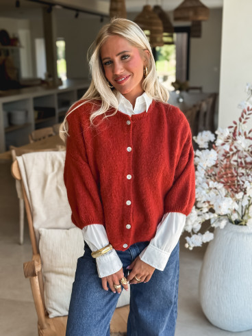 Gilet Danelie - Brique