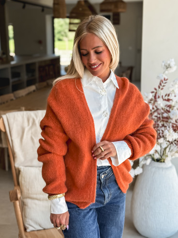 Gilet Dalia - Orange Brûlé