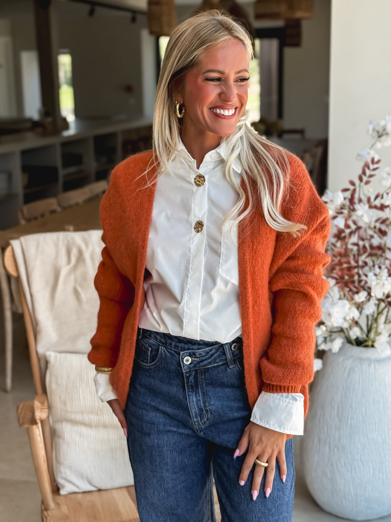 Gilet Dalia - Orange Brûlé