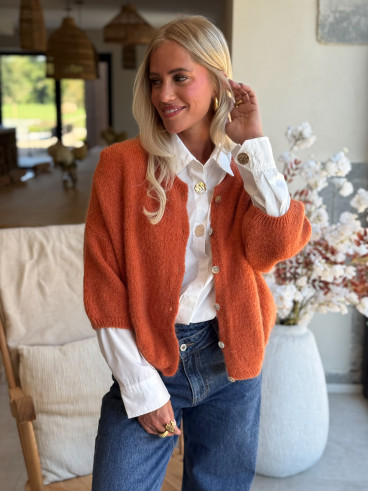 Gilet Danelie - Orange Brûlé