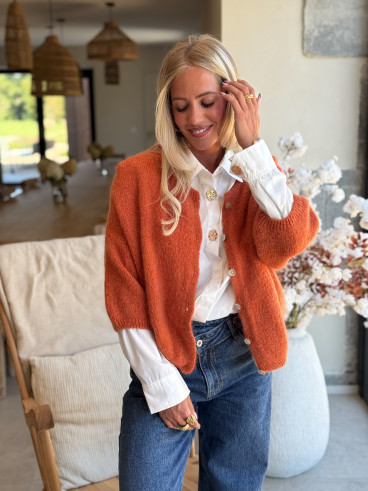 Gilet Danelie - Orange Brûlé