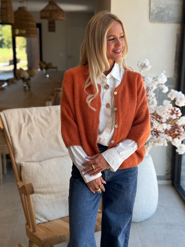 Gilet Danelie - Orange Brûlé