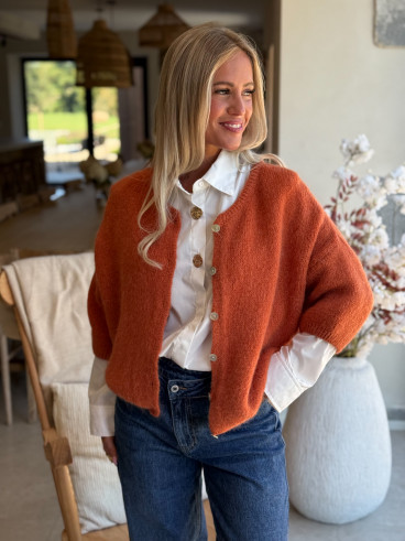 Gilet Danelie - Orange Brûlé