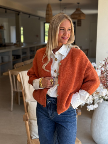 Gilet Danelie - Orange Brûlé