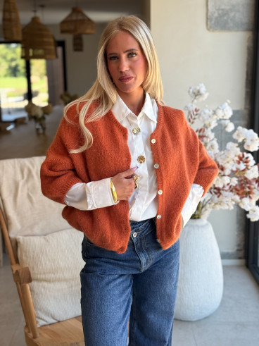 Gilet Danelie - Orange Brûlé