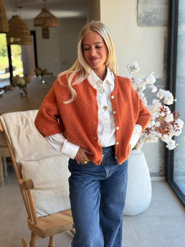 Gilet Danelie - Orange Brûlé