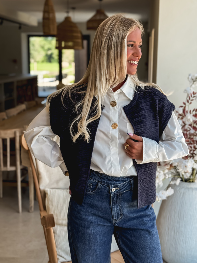 Gilet sans manches Lunelle - Bleu marine