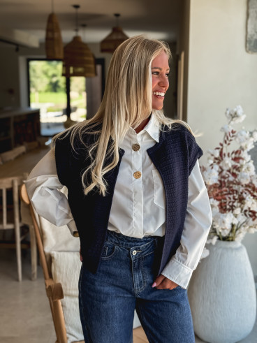 Gilet sans manches Lunelle - Bleu marine