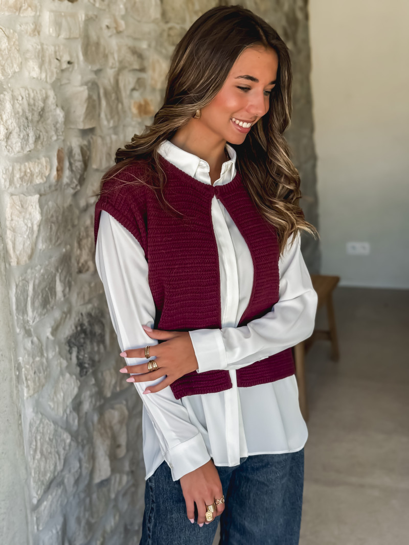 Gilet sans manches Lunelle - Bordeaux