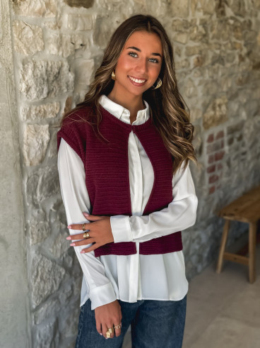 Gilet sans manches Lunelle - Bordeaux