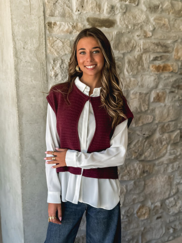 Gilet sans manches Lunelle - Bordeaux