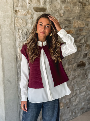 Gilet sans manches Lunelle - Bordeaux