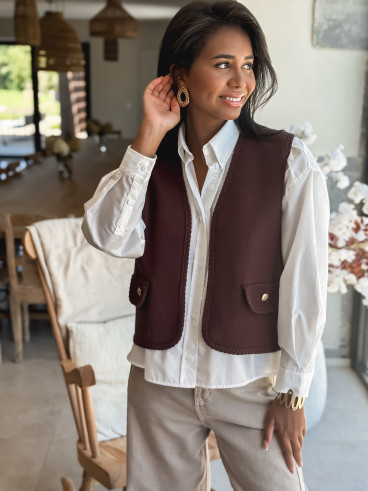 Gilet Taïssa - Chocolat