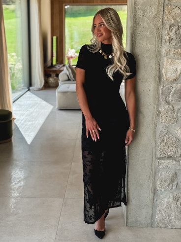 Robe longue Helin - Noir