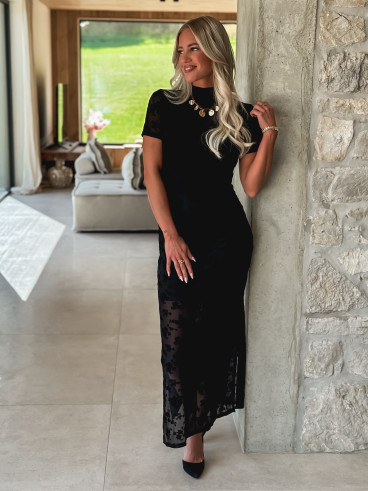 Robe longue Helin - Noir