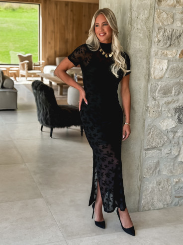 Robe longue Helin - Noir