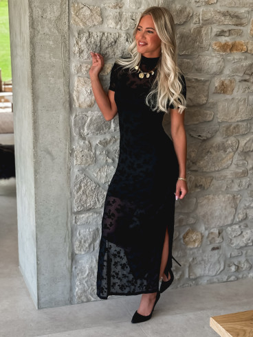 Robe longue Helin - Noir