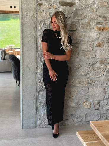 Robe longue Helin - Noir