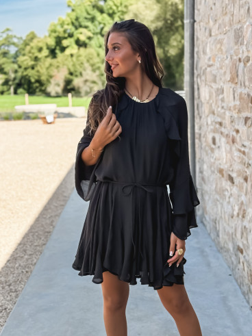 Robe courte Evania - Noir