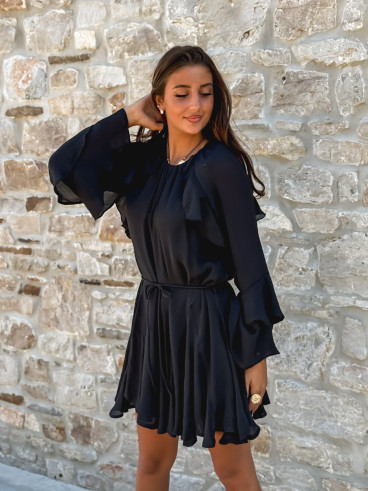 Robe courte Evania - Noir
