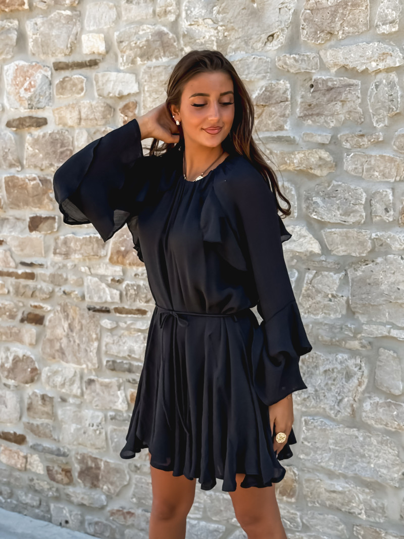 Robe courte Evania - Noir
