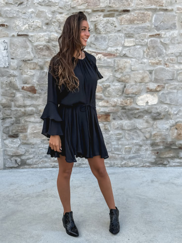 Robe courte Evania - Noir