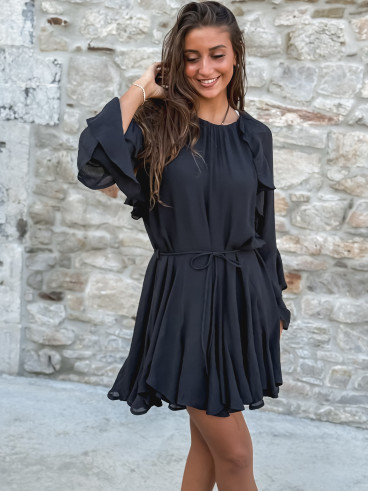 Robe courte Evania - Noir