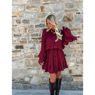 Robe courte Evania - Bordeaux