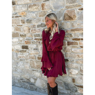 Robe courte Evania - Bordeaux