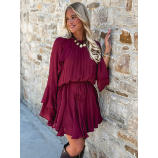 Robe courte Evania - Bordeaux